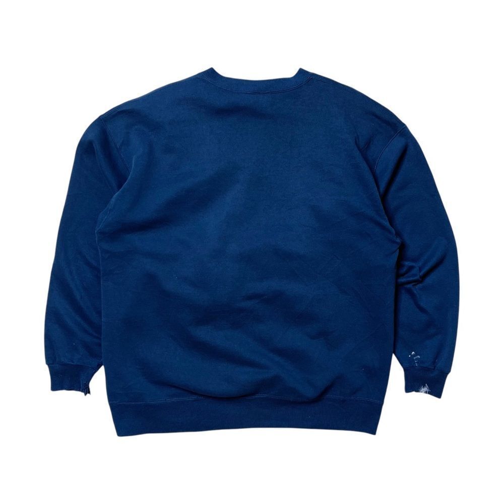 Vtg 90s Russell Athletic Crewneck Sweatshirt 50/50 USA XL Thrashed V Stitch Worn - Picture 2 of 8